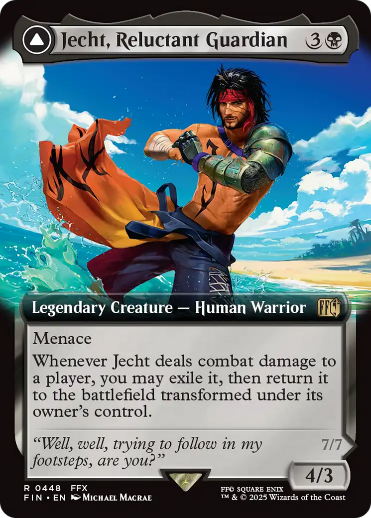 Jecht, Reluctant Guardian // Braska's Final Aeon (FIN-448) [FINAL FANTASY] (Extended Art) Foil MTG Single Wizards of the Coast