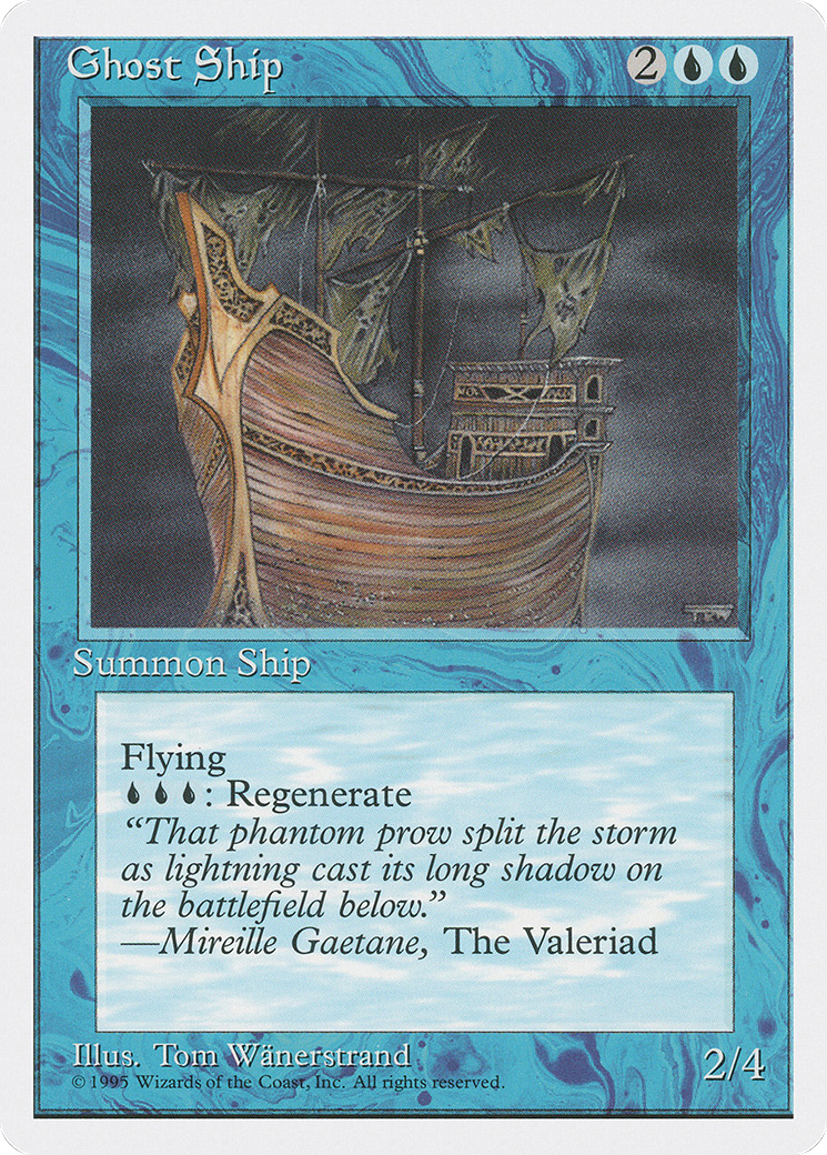 Ghost Ship [Fourth Edition] MTG Single Magic: The Gathering   