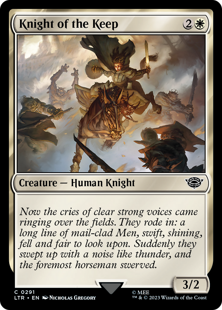 Knight of the Keep (LTR-291) [The Lord of the Rings: Tales of Middle-earth] MTG Single Wizards of the Coast