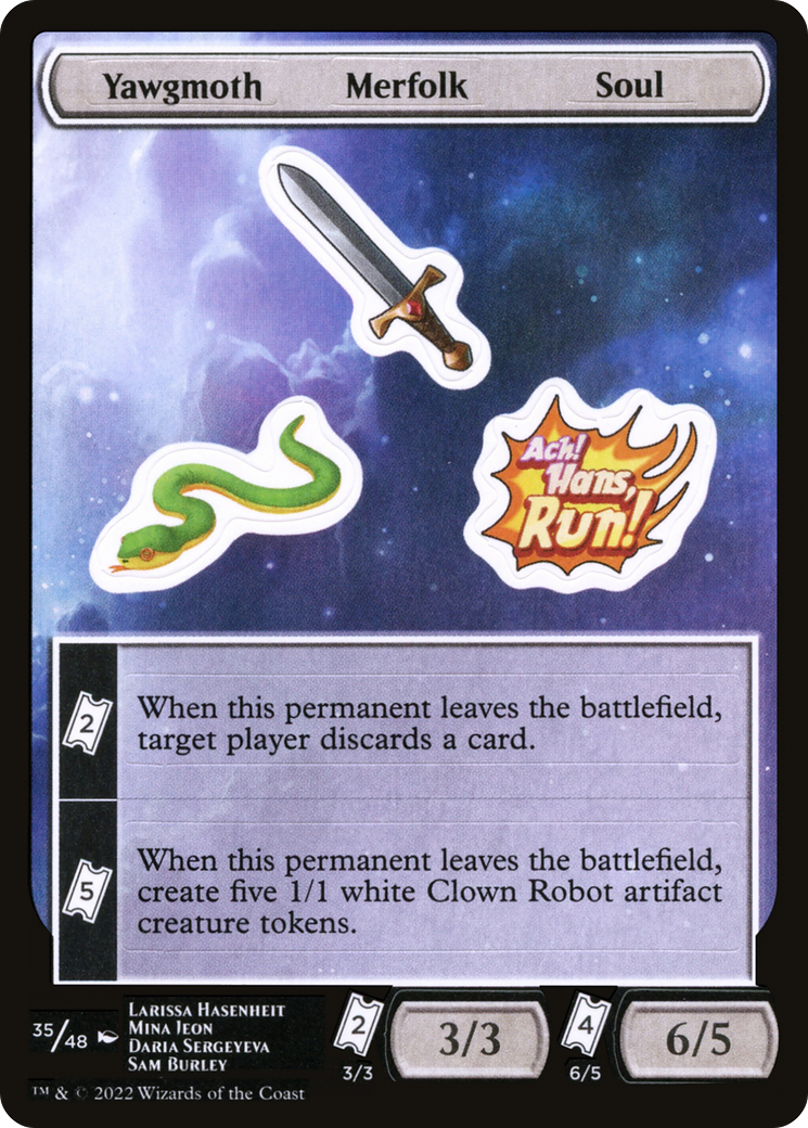 Yawgmoth Merfolk Soul (UNF-035) [Tokens] Unfinity Sticker Sheets MTG Single Wizards of the Coast