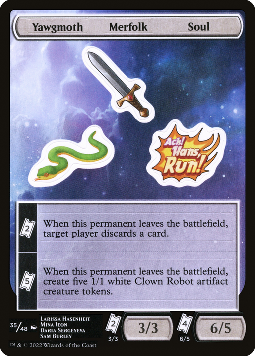 Yawgmoth Merfolk Soul (UNF-035) [Tokens] Unfinity Sticker Sheets MTG Single Wizards of the Coast