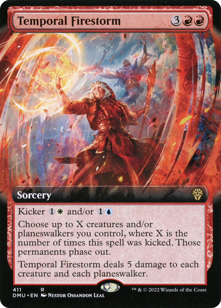 Temporal Firestorm (DMU-411) [Dominaria United] (Extended Art) Foil MTG Single Wizards of the Coast