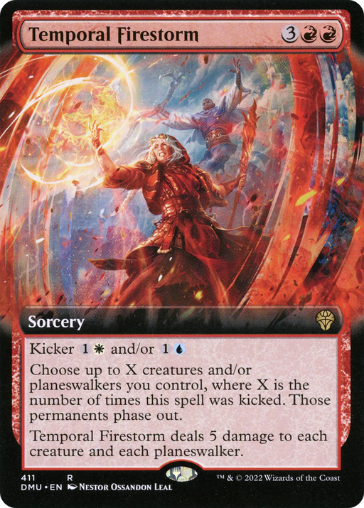 Temporal Firestorm (DMU-411) [Dominaria United] (Extended Art) Foil MTG Single Wizards of the Coast