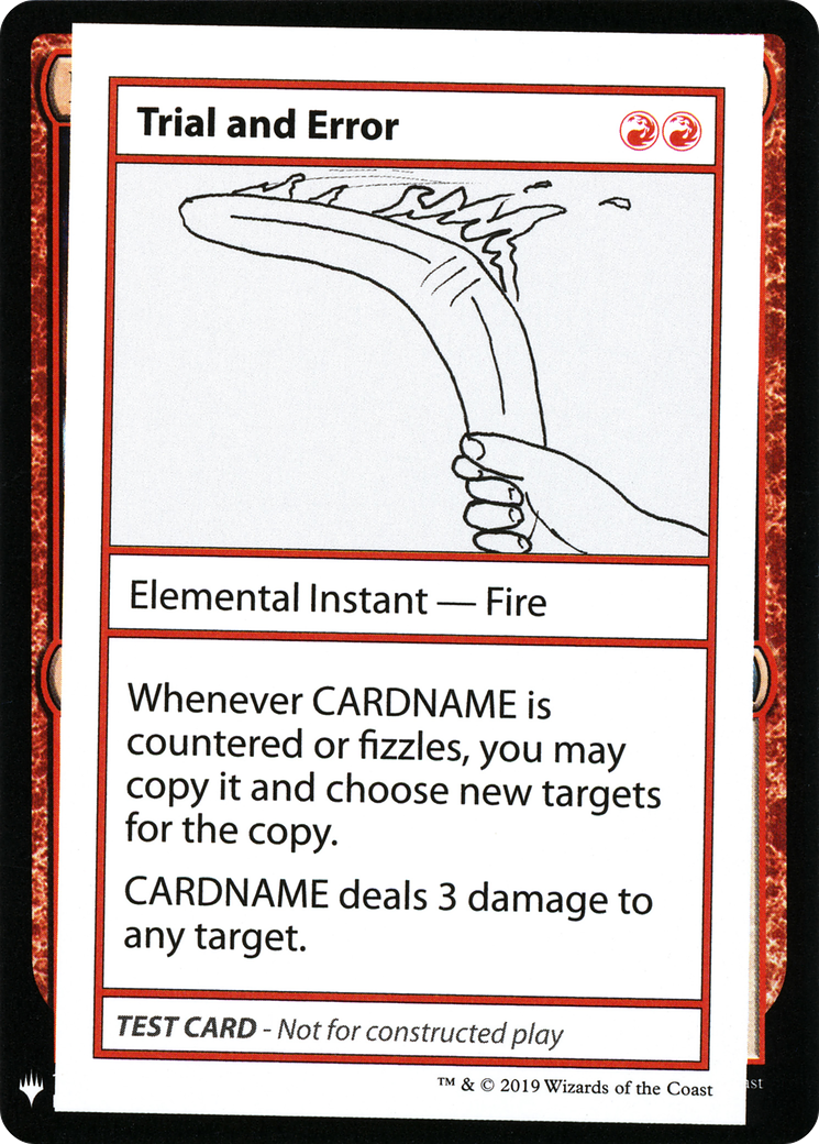Trial and Error (CMB1-068) [Mystery Booster] Playtest Cards 2019 MTG Single Wizards of the Coast