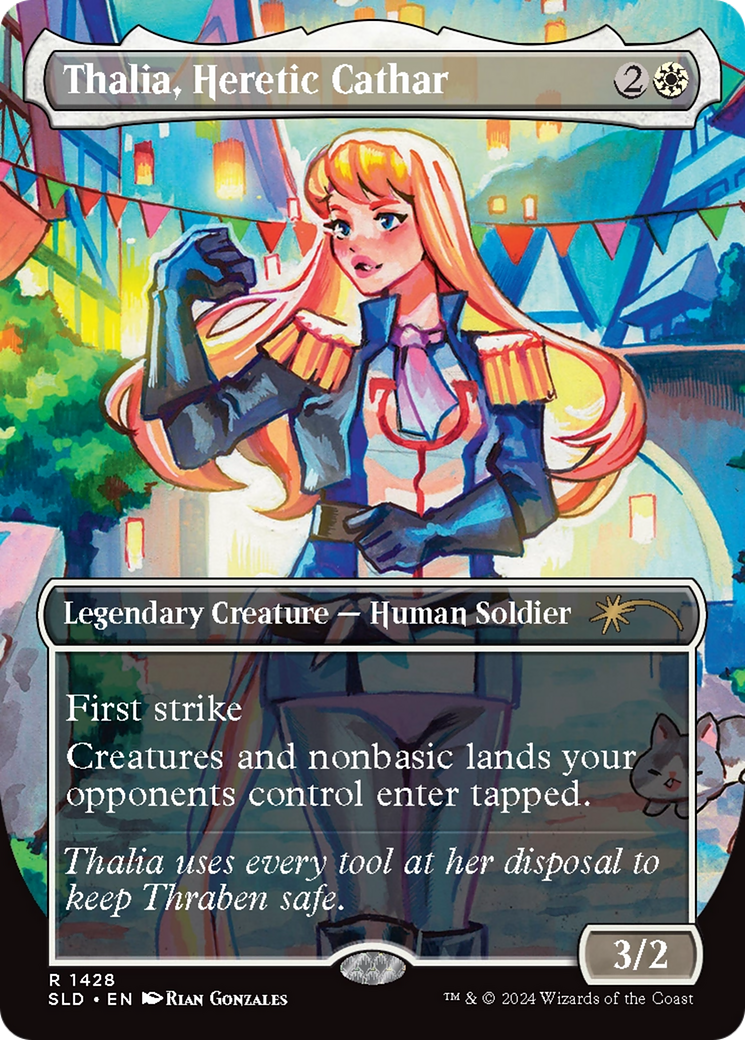 Thalia, Heretic Cathar (SLD-1428) [Secret Lair] Drop (Borderless) MTG Single Wizards of the Coast