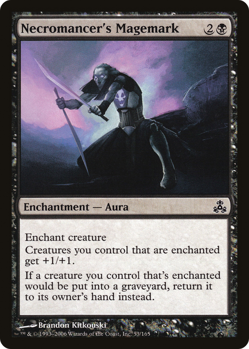 Necromancer's Magemark (GPT-053) [Guildpact] Foil MTG Single Wizards of the Coast