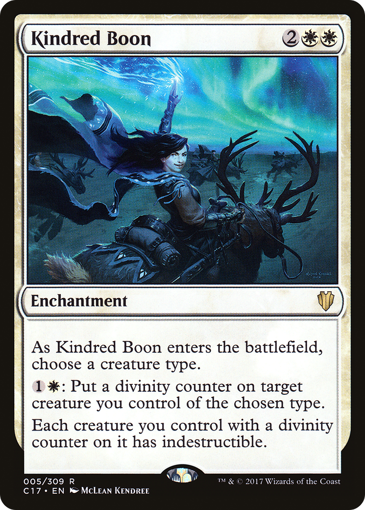 Kindred Boon [Commander 2017] MTG Single Magic: The Gathering