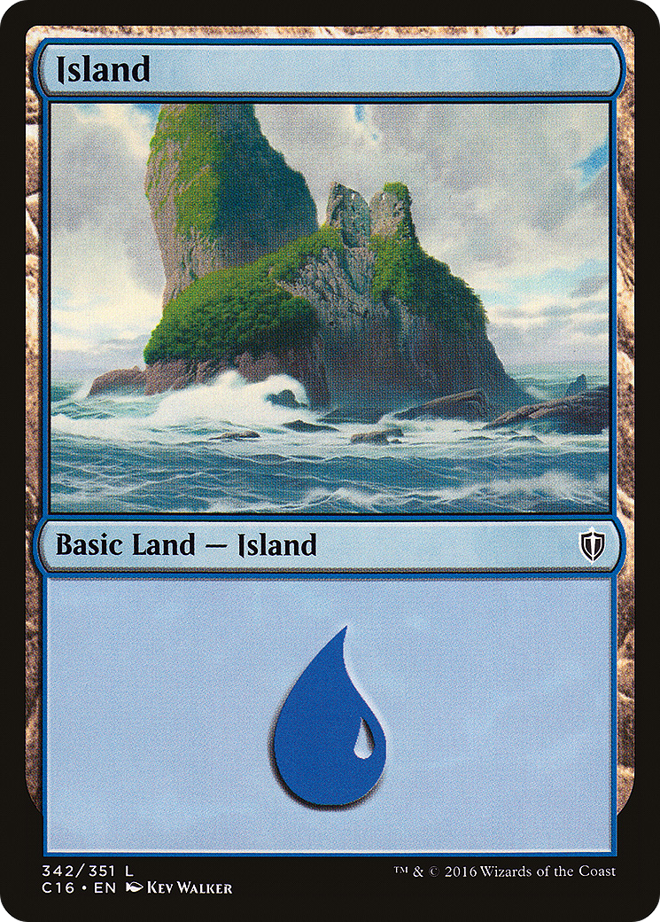 Island (342) (C16-342) [Commander 2016] MTG Single Wizards of the Coast