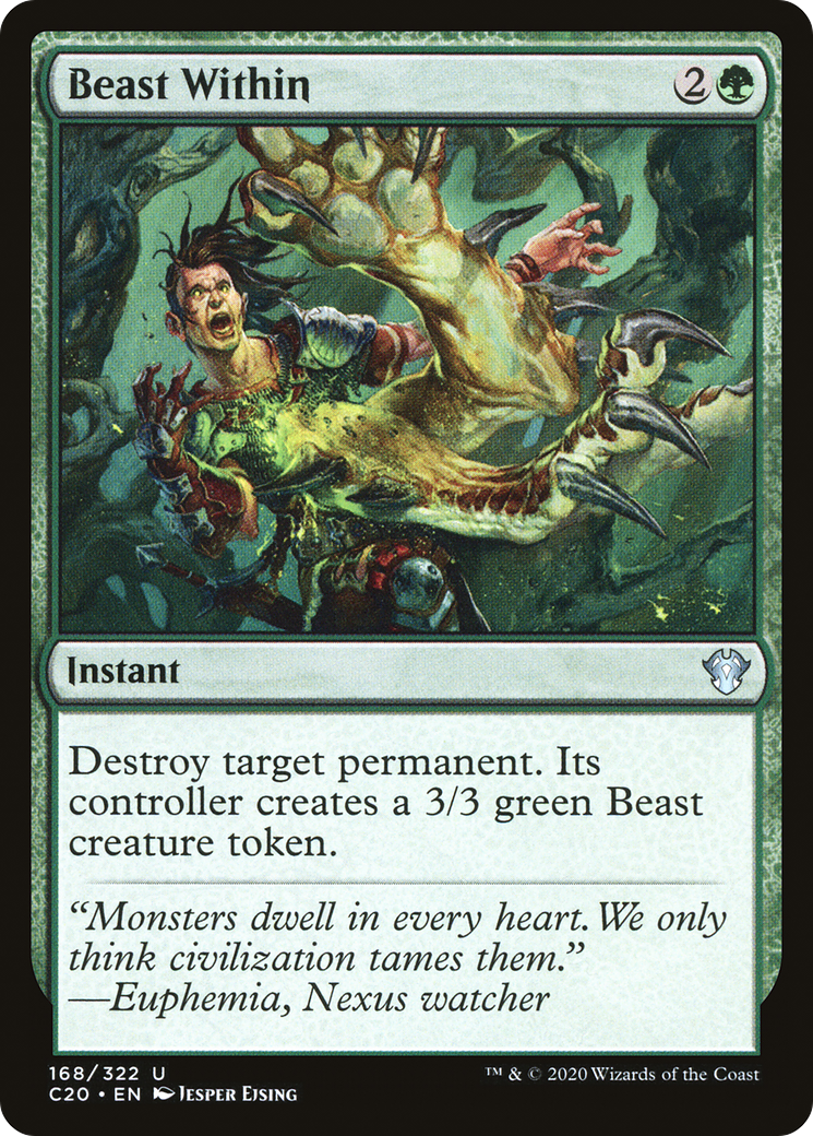 Beast Within (C20-168) [Commander 2020] MTG Single Wizards of the Coast