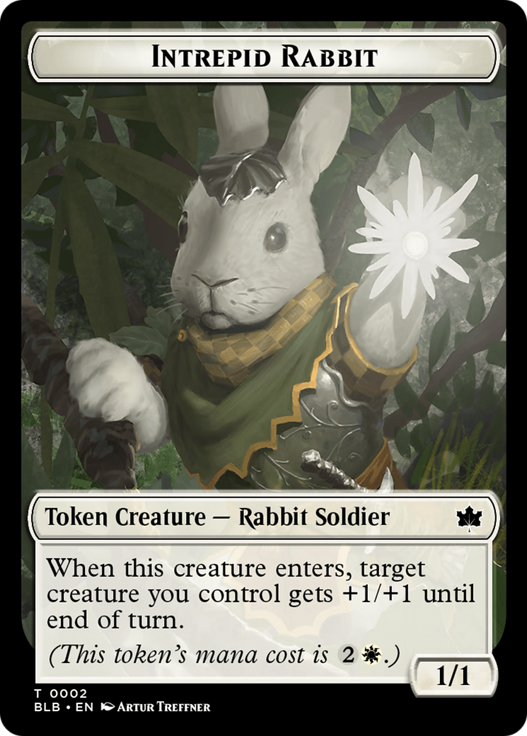Intrepid Rabbit Token (BLB-002) [Tokens] Bloomburrow Tokens MTG Single Wizards of the Coast