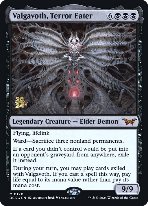 Valgavoth, Terror Eater (PRE-120) [Duskmourn: House of Horror Promos] Foil MTG Single Wizards of the Coast