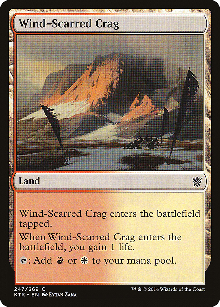 Wind-Scarred Crag (KTK-247) [Khans of Tarkir] MTG Single Wizards of the Coast