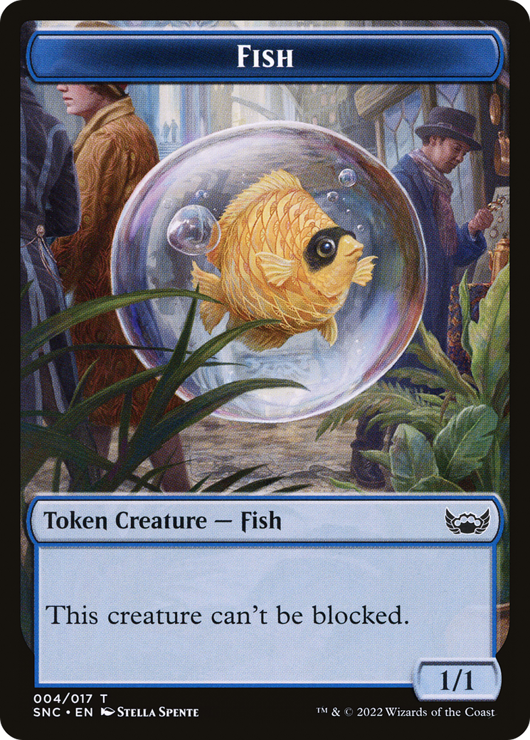Fish (TSNC-004) [Tokens] Streets of New Capenna Tokens Foil MTG Single Wizards of the Coast