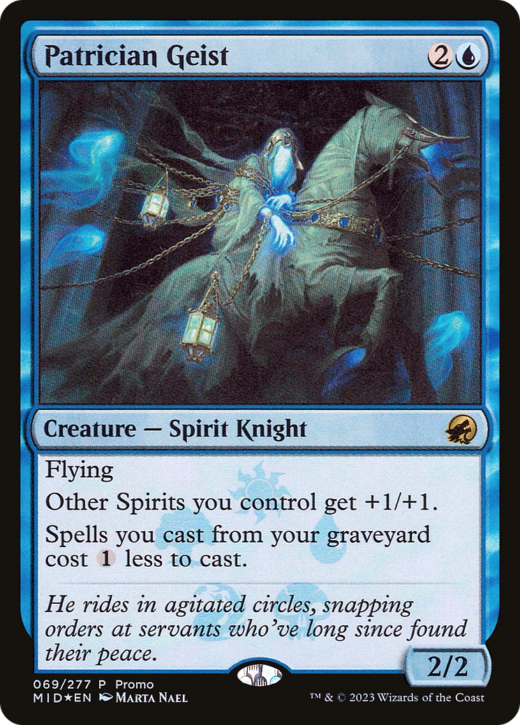Patrician Geist (MEDIA-069) [Innistrad: Midnight Hunt Promos] Foil MTG Single Wizards of the Coast
