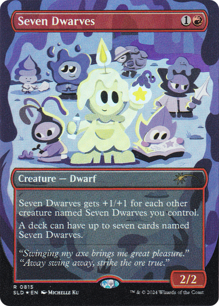 Seven Dwarves (0815) (SLD-815) [Secret Lair] Drop (Borderless) Foil MTG Single Wizards of the Coast