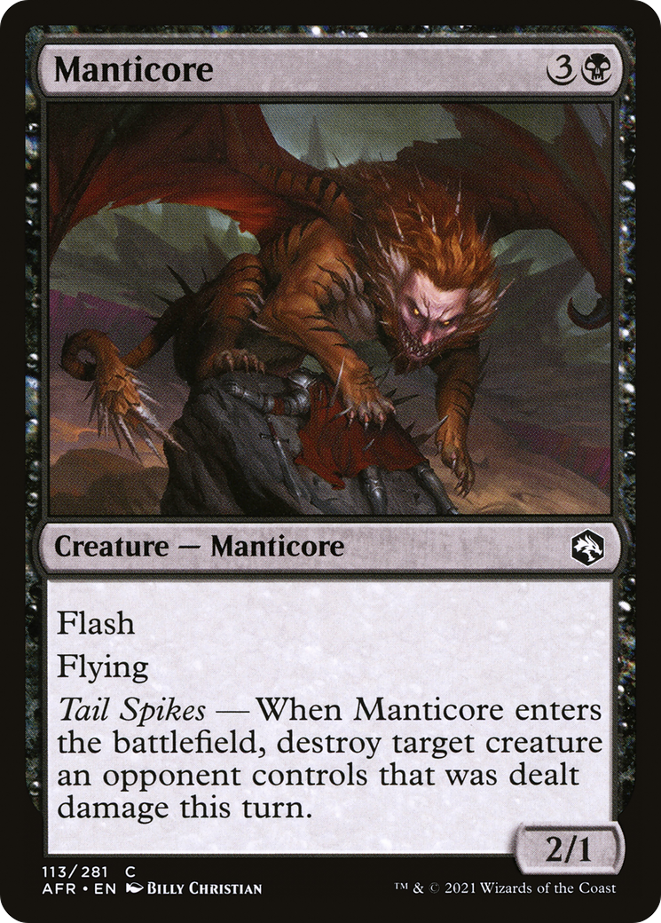 Manticore [Dungeons & Dragons: Adventures in the Forgotten Realms] MTG Single Magic: The Gathering