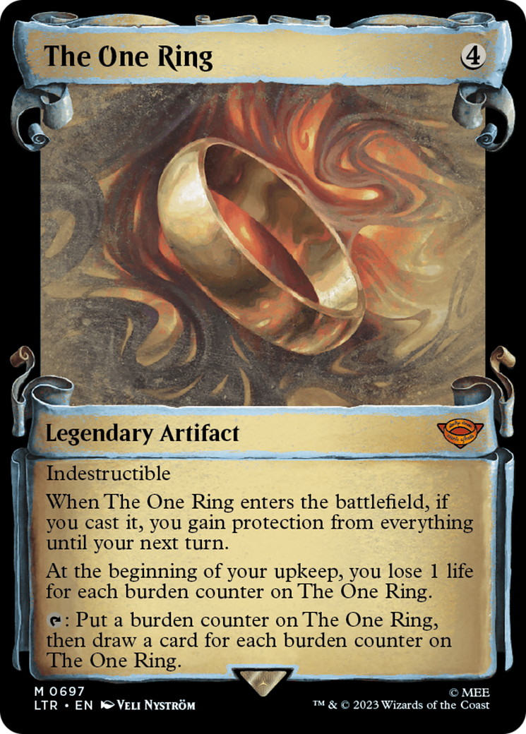 The One Ring (Showcase Scrolls) (LTR-697) [The Lord of the Rings: Tales of Middle-earth] (Showcase) Foil MTG Single Wizards of the Coast