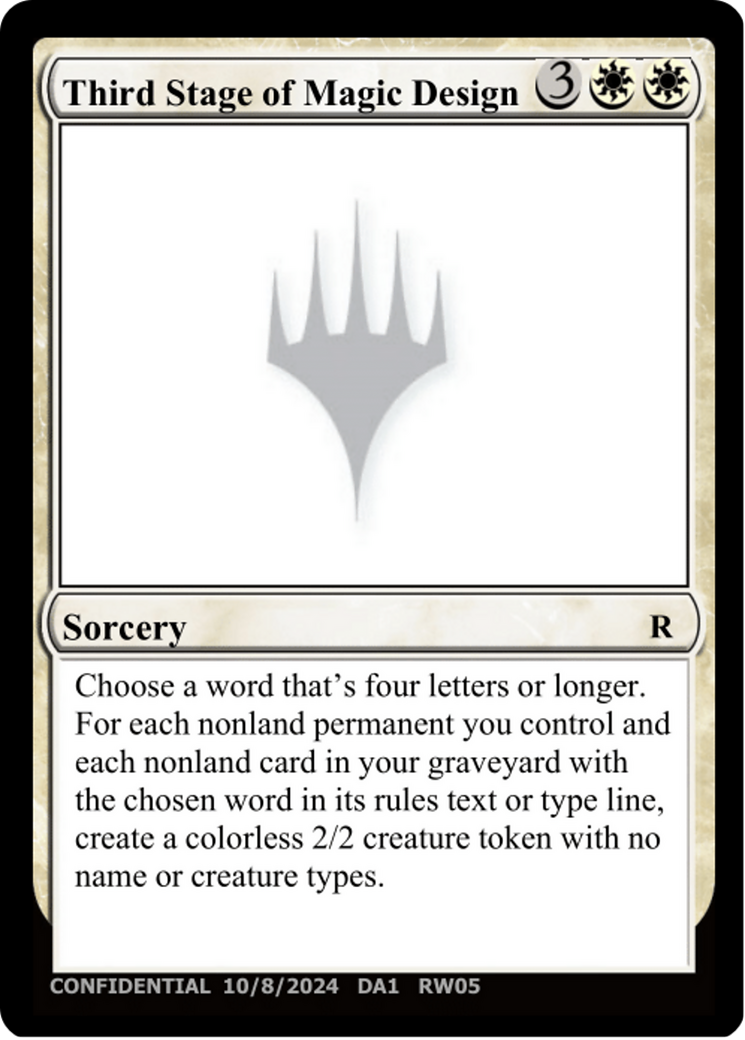 Third Stage of Magic Design (UNK-RW05F) [Misc] Unknown Event MTG Single Wizards of the Coast