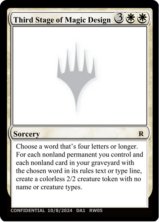 Third Stage of Magic Design (UNK-RW05F) [Misc] Unknown Event MTG Single Wizards of the Coast