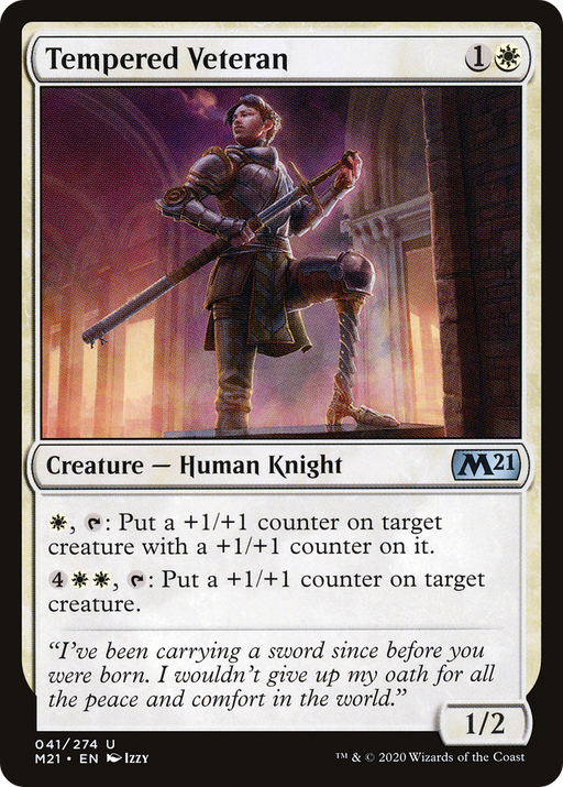 Tempered Veteran (M21-041) [Core Set 2021] MTG Single Wizards of the Coast