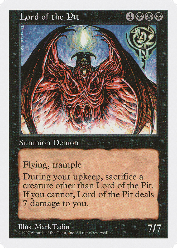 Lord of the Pit (5ED-174) [Fifth Edition] MTG Single Wizards of the Coast