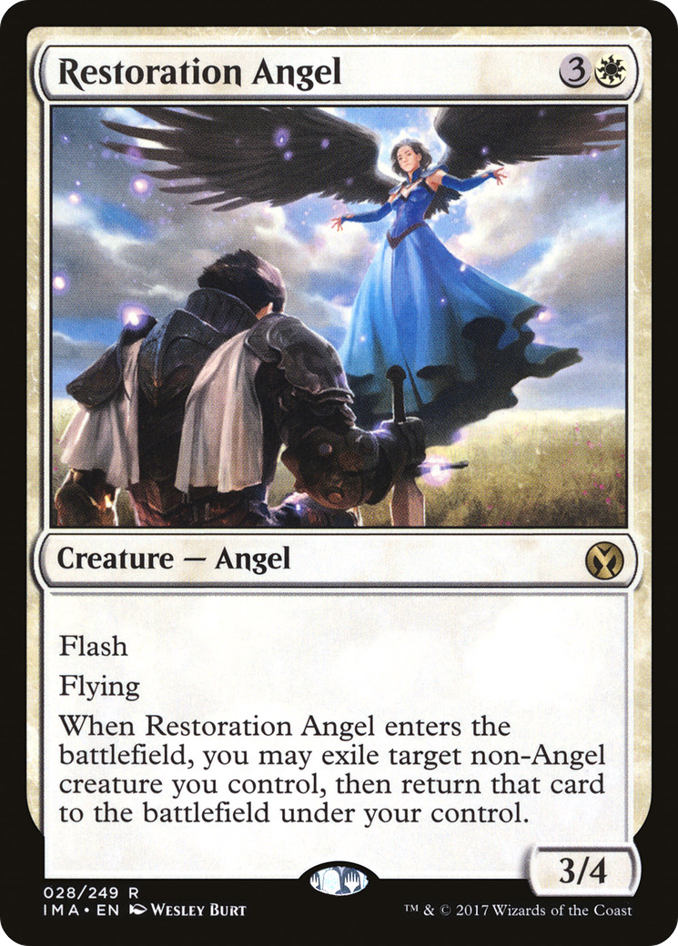 Restoration Angel (IMA-028) [Iconic Masters] Foil MTG Single Wizards of the Coast