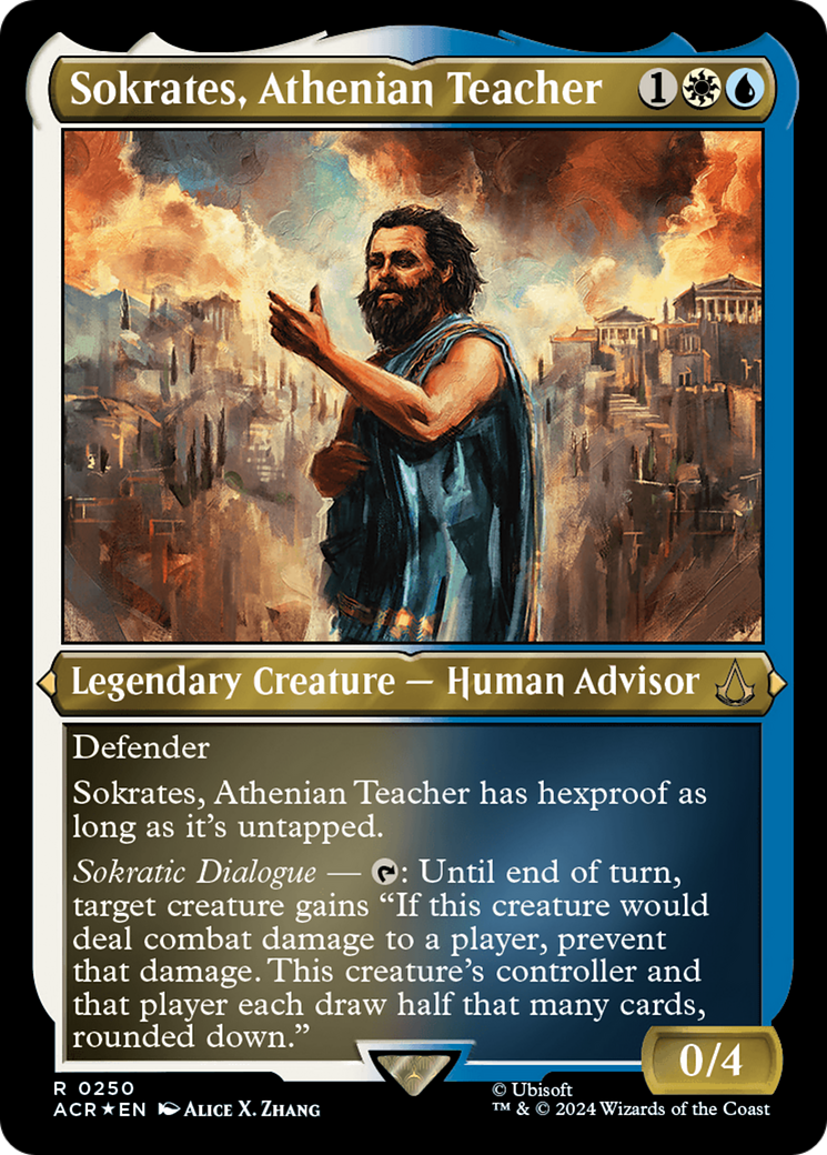 Sokrates, Athenian Teacher (ACR-250) [Assassin's Creed] Etched Foil MTG Single Wizards of the Coast
