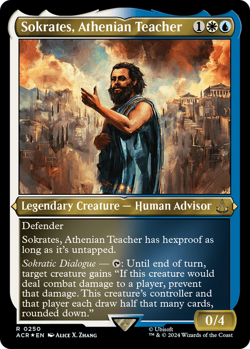 Sokrates, Athenian Teacher (ACR-250) [Assassin's Creed] Etched Foil MTG Single Wizards of the Coast