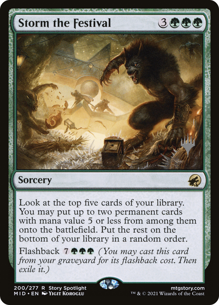 Storm the Festival (PPMID-200) [Innistrad: Midnight Hunt Promos] MTG Single Wizards of the Coast