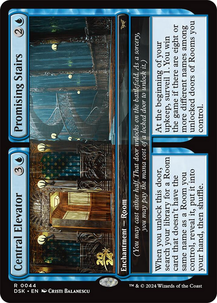 Central Elevator // Promising Stairs (PRE-044) [Duskmourn: House of Horror Promos] Foil MTG Single Wizards of the Coast