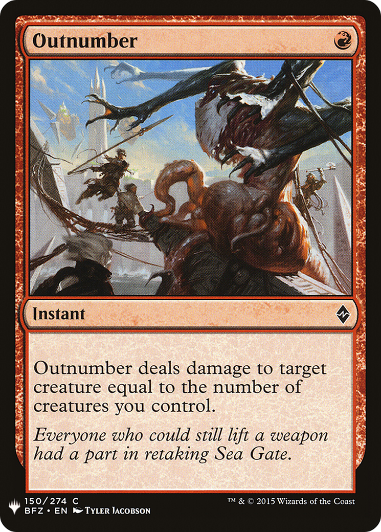Outnumber (LIST-BFZ-150) [Mystery Booster] The List MTG Single Wizards of the Coast