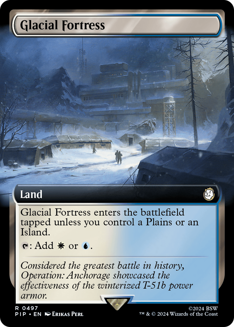 Glacial Fortress (Extended Art) [Fallout] MTG Single Magic: The Gathering