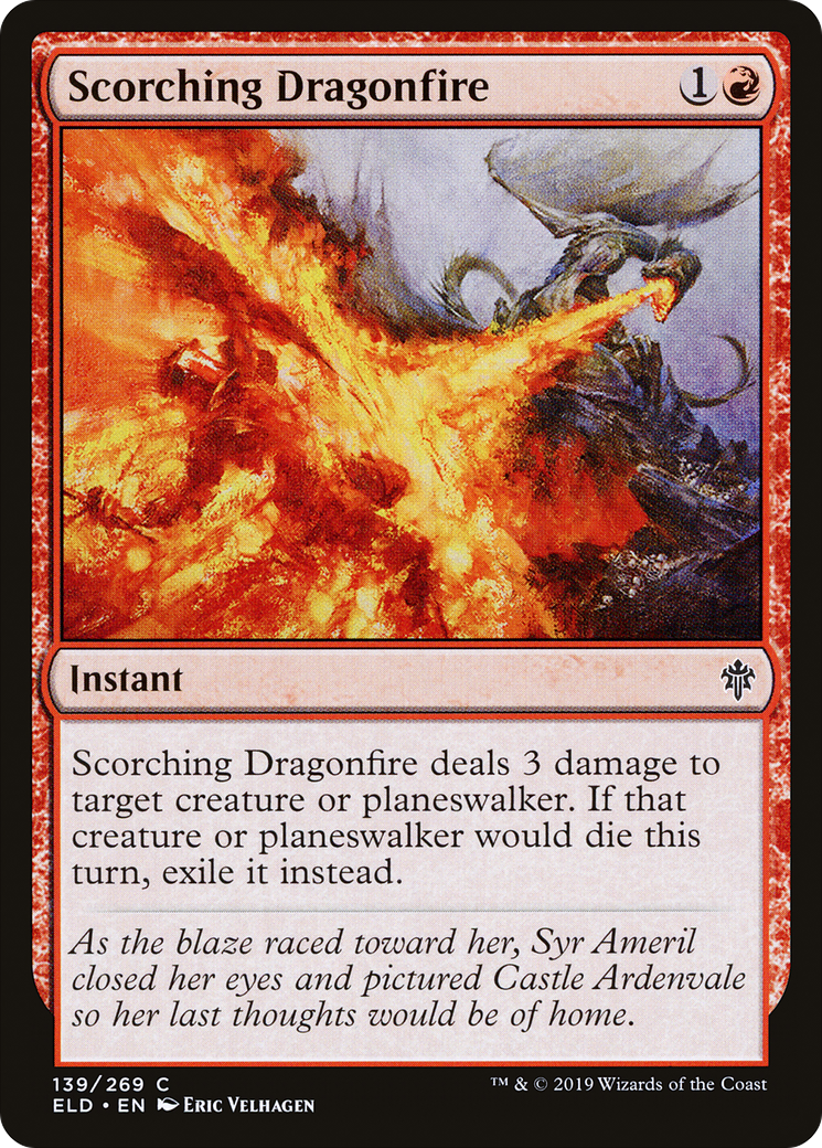 Scorching Dragonfire (ELD-139) [Throne of Eldraine] MTG Single Wizards of the Coast