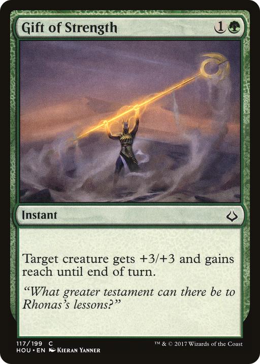 Gift of Strength (HOU-117) [Hour of Devastation] MTG Single Wizards of the Coast