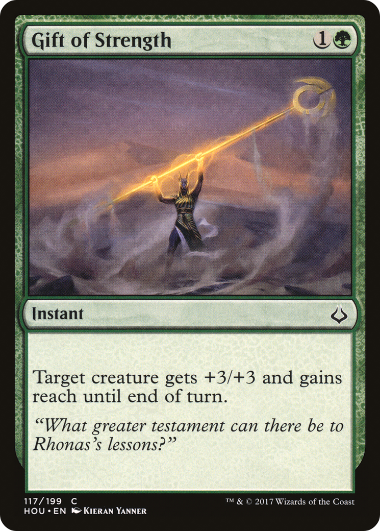 Gift of Strength (HOU-117) [Hour of Devastation] Foil MTG Single Wizards of the Coast