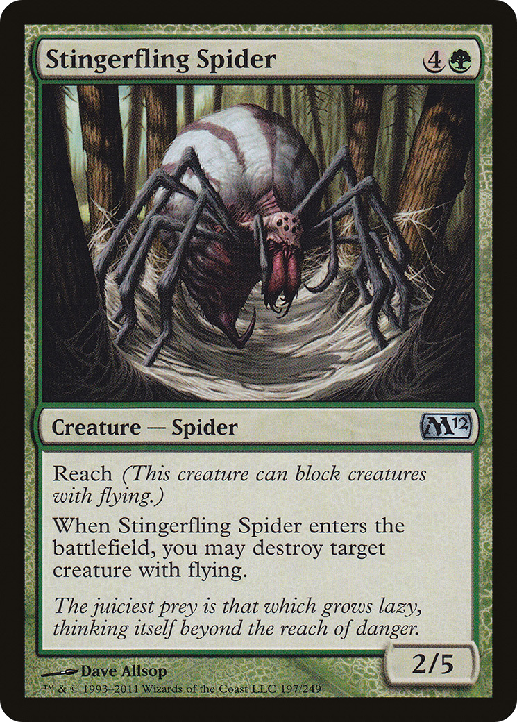Stingerfling Spider (M12-197) [Magic 2012] MTG Single Wizards of the Coast