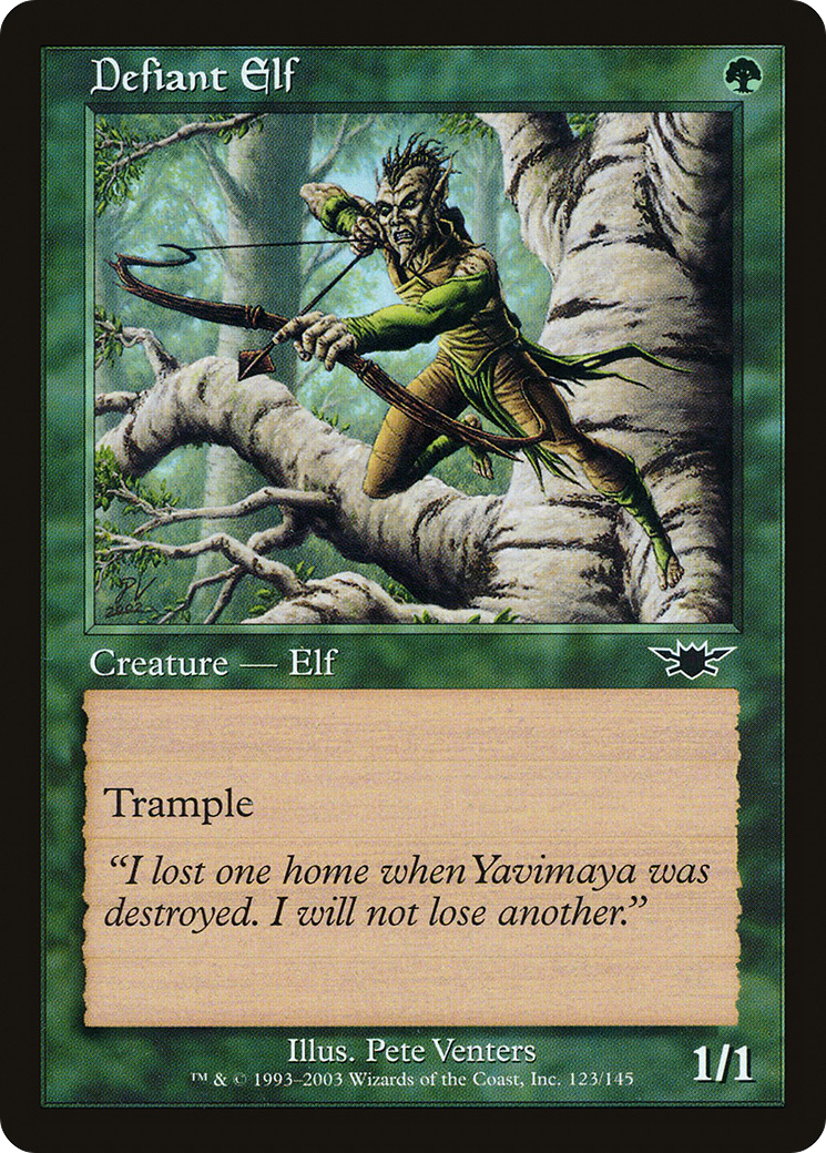 Defiant Elf (LGN-123) [Legions] MTG Single Wizards of the Coast