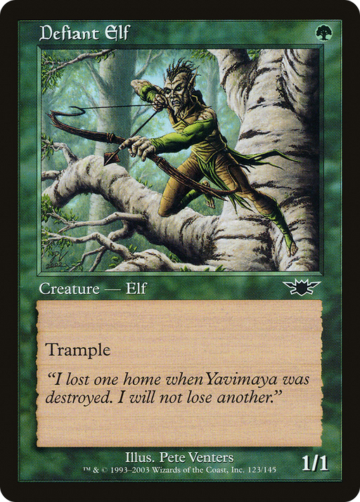 Defiant Elf (LGN-123) [Legions] MTG Single Wizards of the Coast