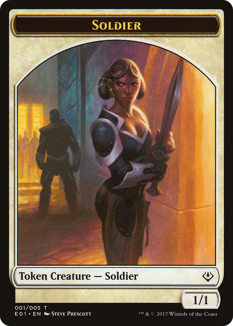 Soldier (TE01-001) [Tokens] Archenemy: Nicol Bolas Tokens MTG Single Wizards of the Coast