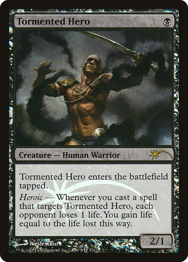 Tormented Hero [Friday Night Magic 2014] MTG Single Magic: The Gathering