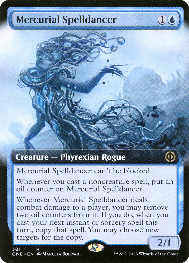 Mercurial Spelldancer (ONE-381) [Phyrexia: All Will Be One] (Extended Art) Foil MTG Single Wizards of the Coast