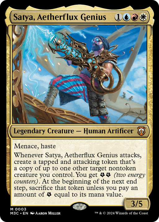 Satya, Aetherflux Genius (M3C-003) [Modern Horizons 3 Commander] MTG Single Modern Horizons 3 Commander