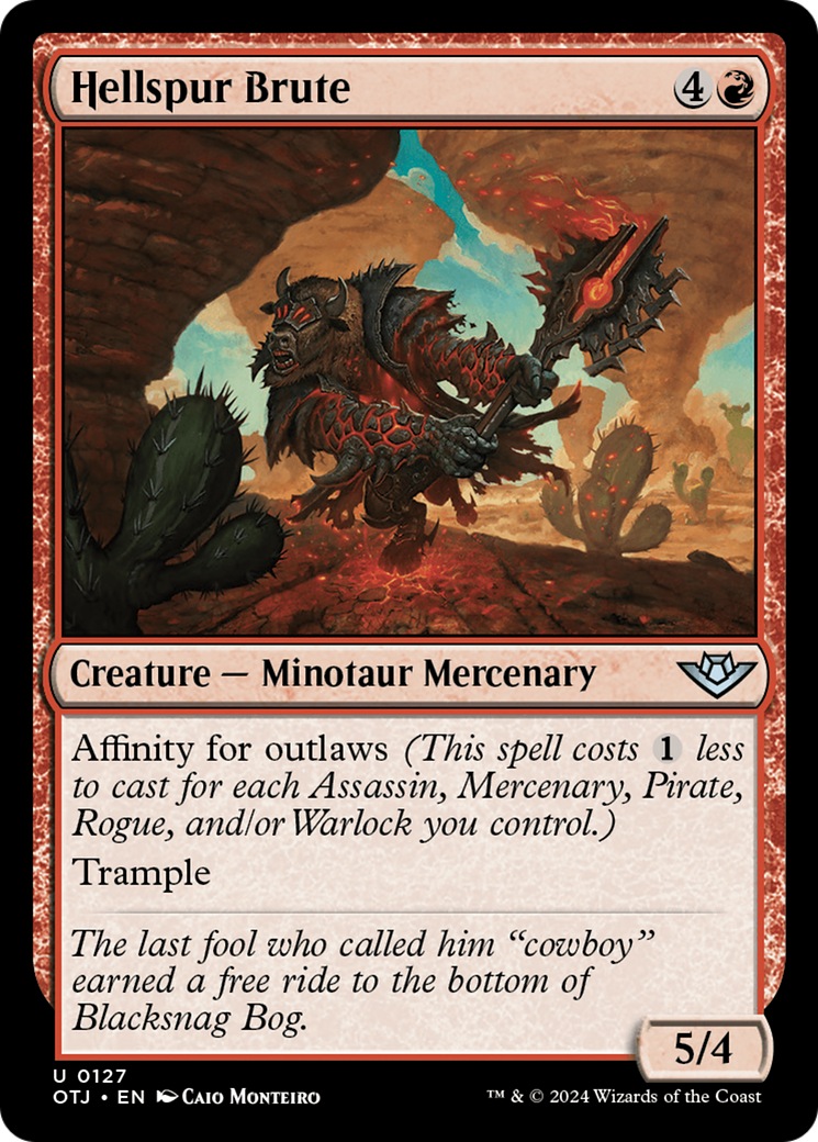 Hellspur Brute (OTJ-127) [Outlaws of Thunder Junction] MTG Single Wizards of the Coast