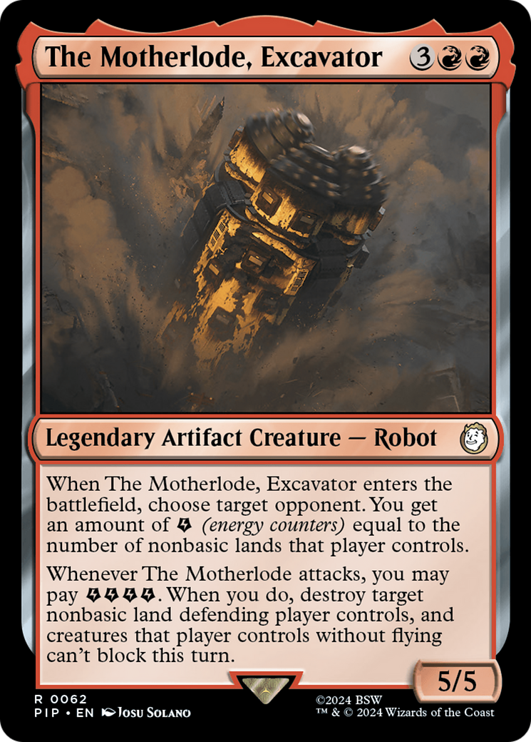 The Motherlode, Excavator (PIP-062) [Fallout] Foil MTG Single Wizards of the Coast