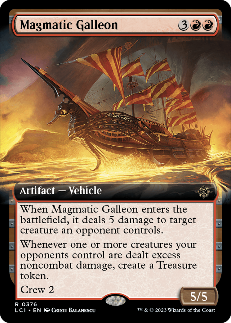 Magmatic Galleon (LCI-376) [The Lost Caverns of Ixalan] (Extended Art) MTG Single Wizards of the Coast