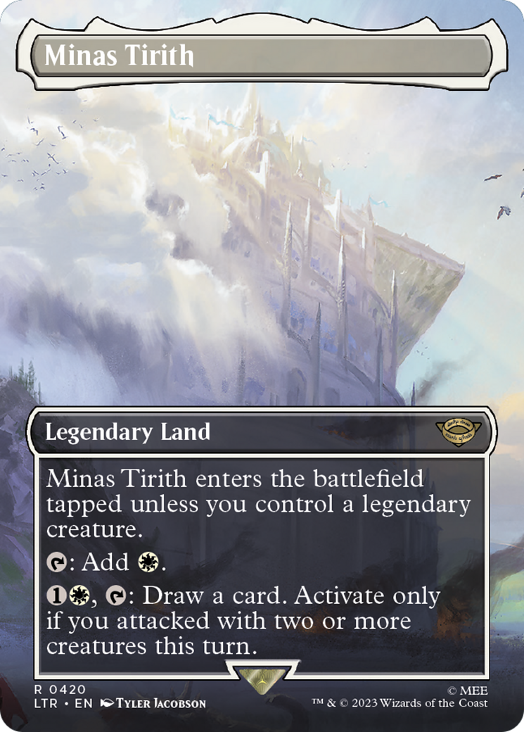 Minas Tirith (0420) (LTR-420) [The Lord of the Rings: Tales of Middle-earth] (Borderless) Foil MTG Single Wizards of the Coast