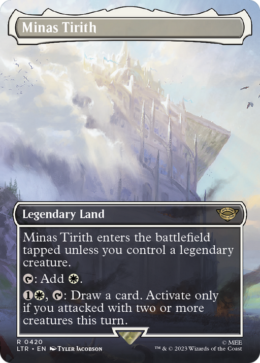 Minas Tirith (0420) (LTR-420) [The Lord of the Rings: Tales of Middle-earth] (Borderless) Foil MTG Single Wizards of the Coast