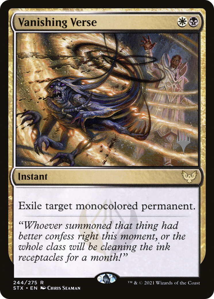 Vanishing Verse (PPSTX-244) [Strixhaven: School of Mages Promos] MTG Single Wizards of the Coast