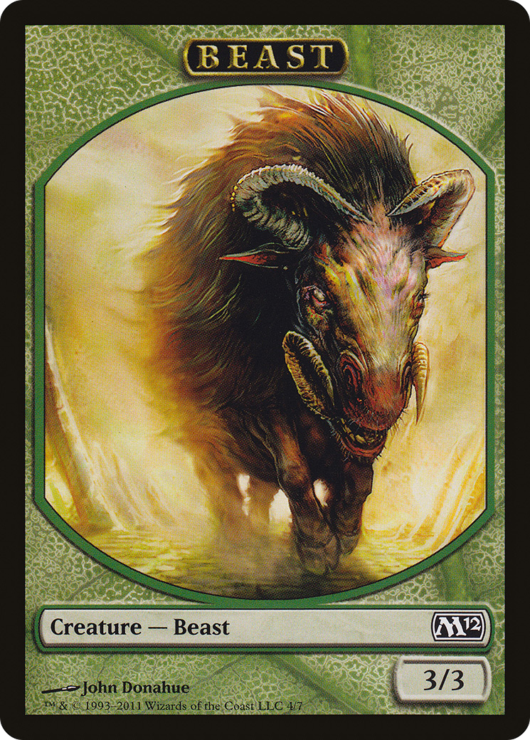 Beast Token (M12-004) [Tokens] Magic 2012 Tokens MTG Single Wizards of the Coast