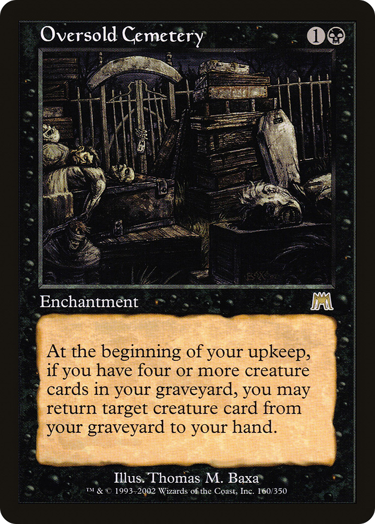 Oversold Cemetery [Onslaught] MTG Single Magic: The Gathering